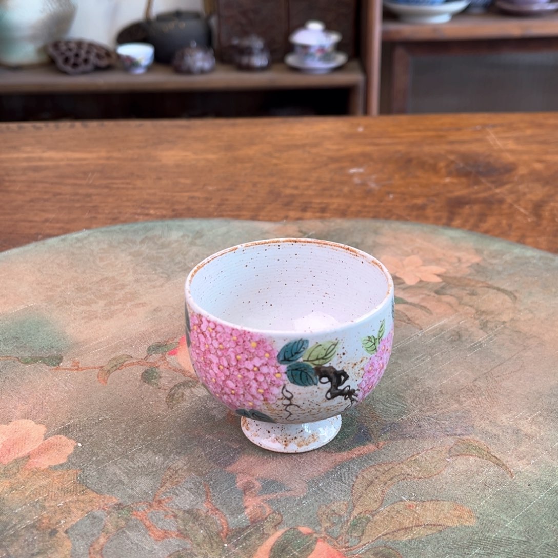 杯柴烧手工手绘陶瓷