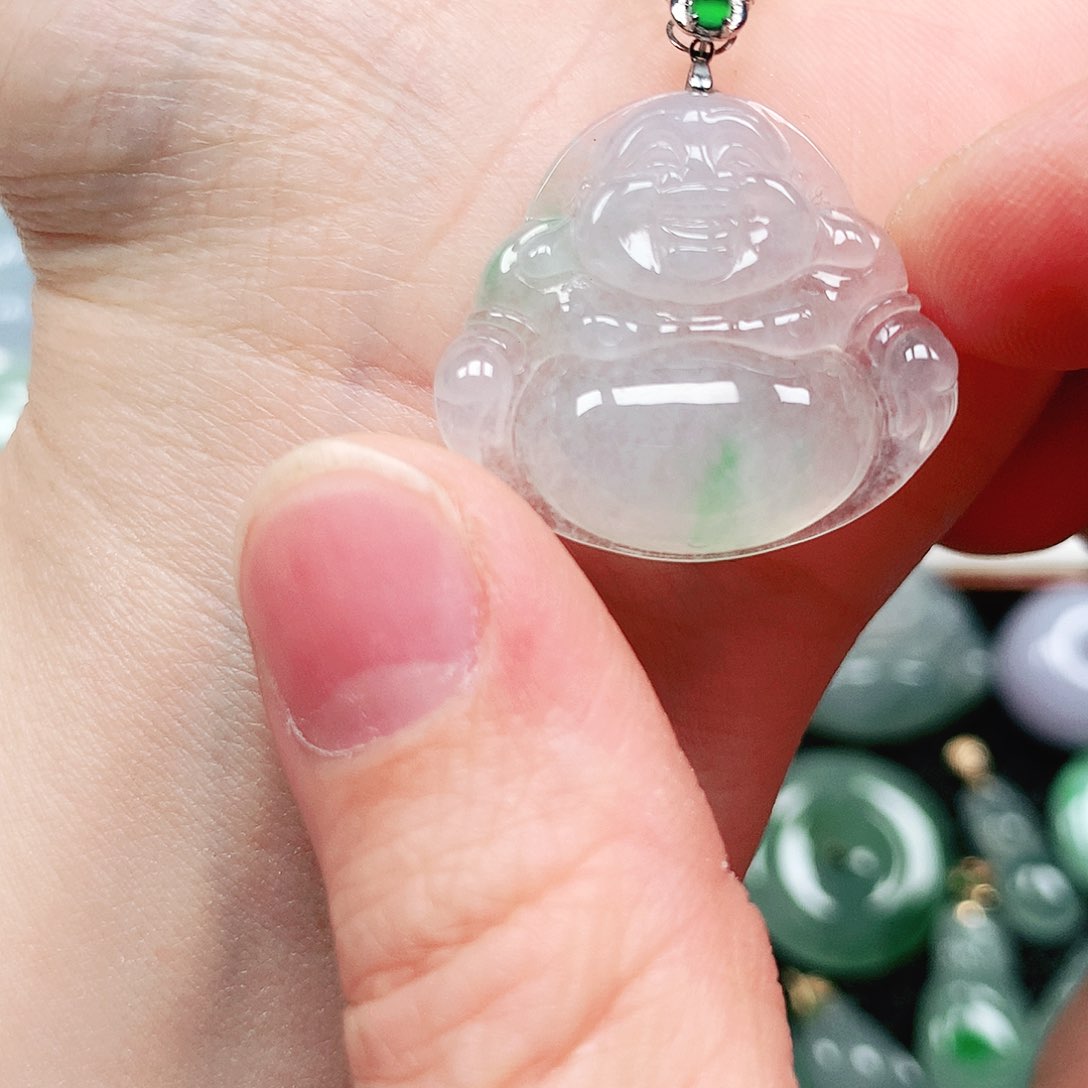 【闪购商品】翡翠18K金镶嵌吊坠(不含链)佛公