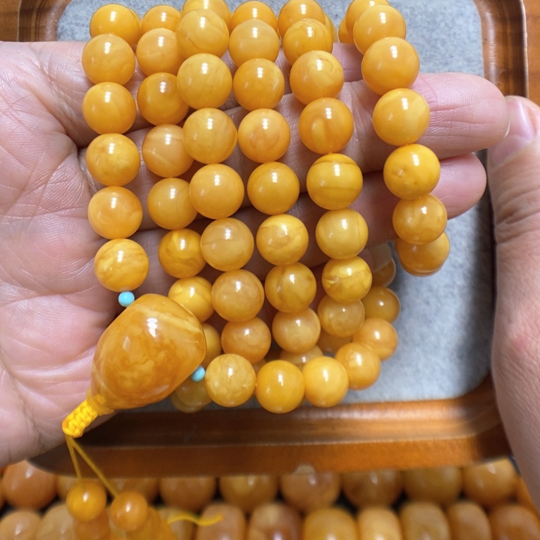 蜜蜡手串未镶嵌吉**珠蜜蜡