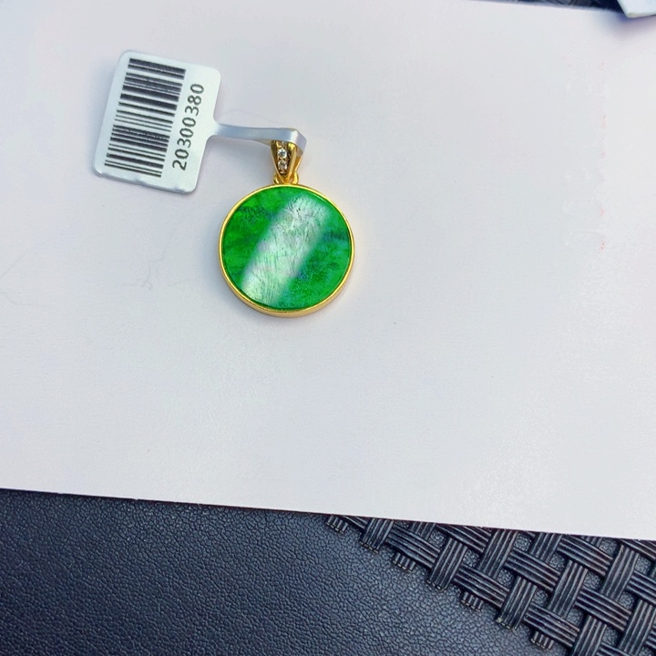 翡翠银S925镶嵌颈饰天然翡翠