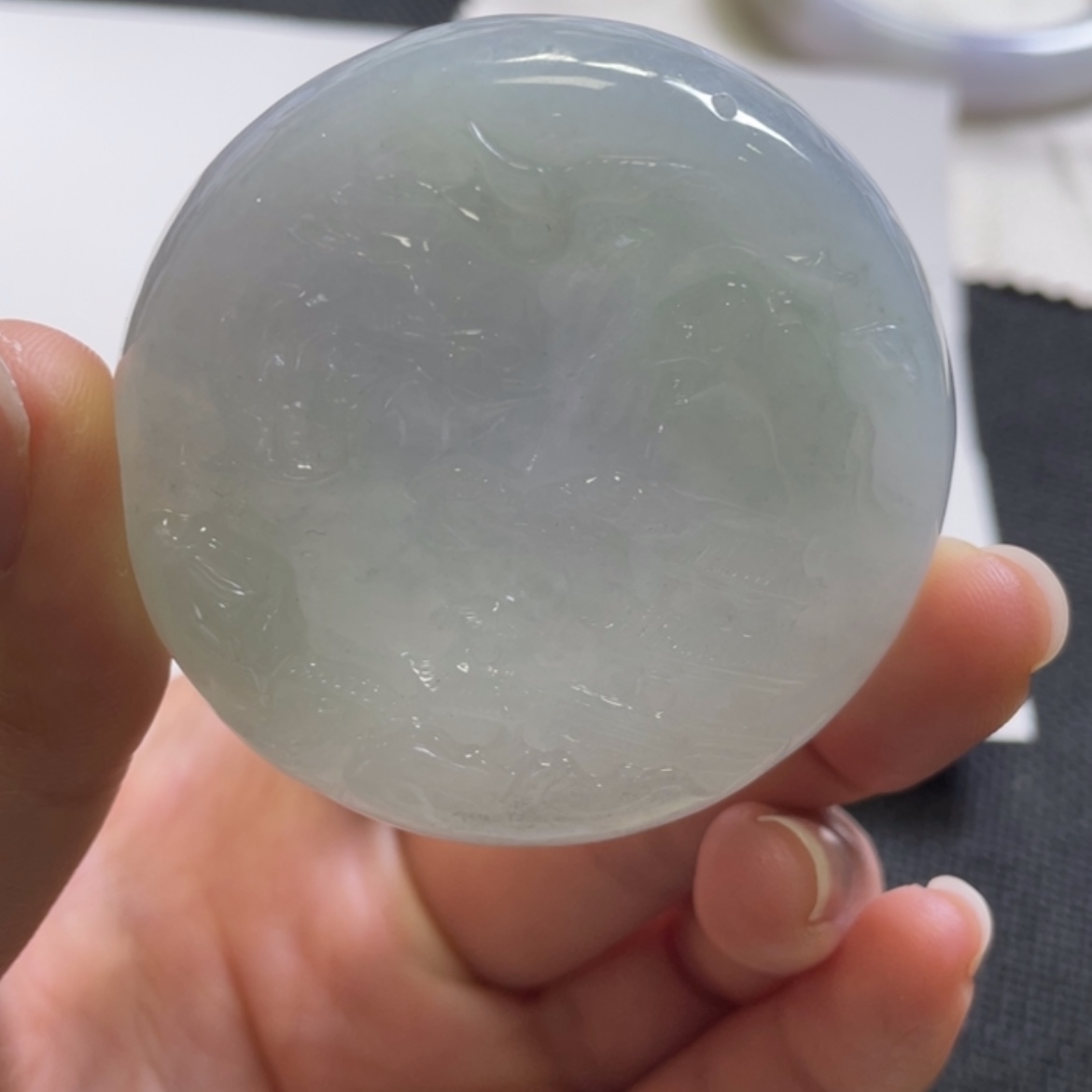 【闪购商品】翡翠颈饰未镶嵌山水牌