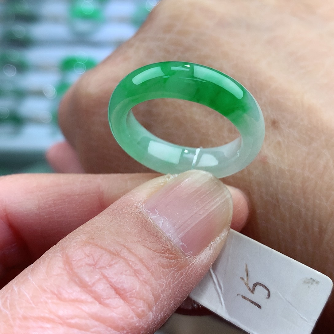 未镶嵌戒指翡翠15号