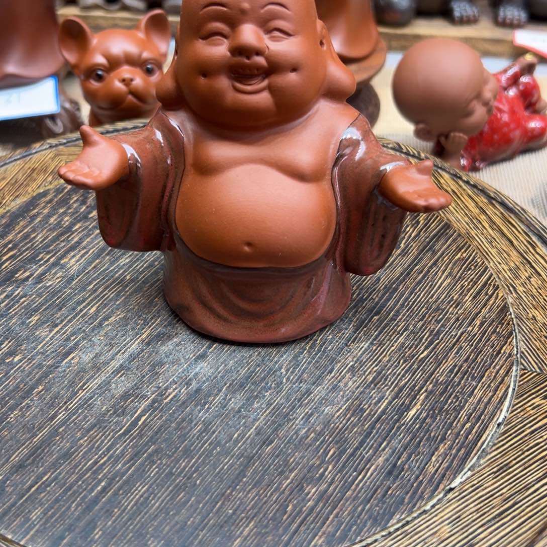 R***n茶宠紫砂朱泥弥勒福利价格