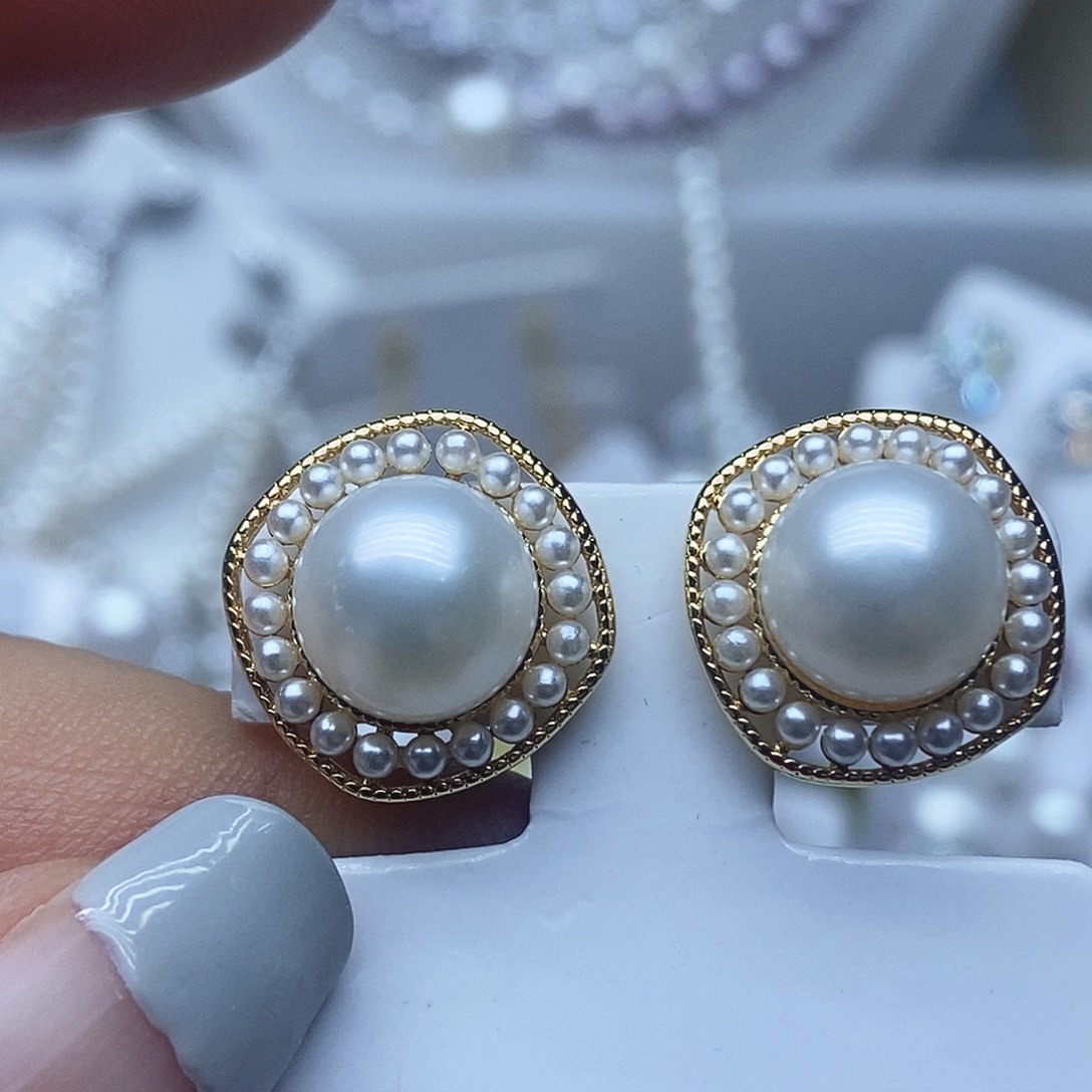 淡水珍珠未镶嵌耳钉
