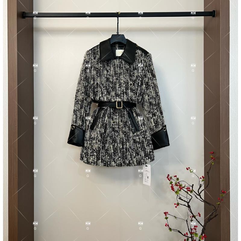 【楠楠】秋冬气质小香风时尚设计师中长款外套 QD-2025306