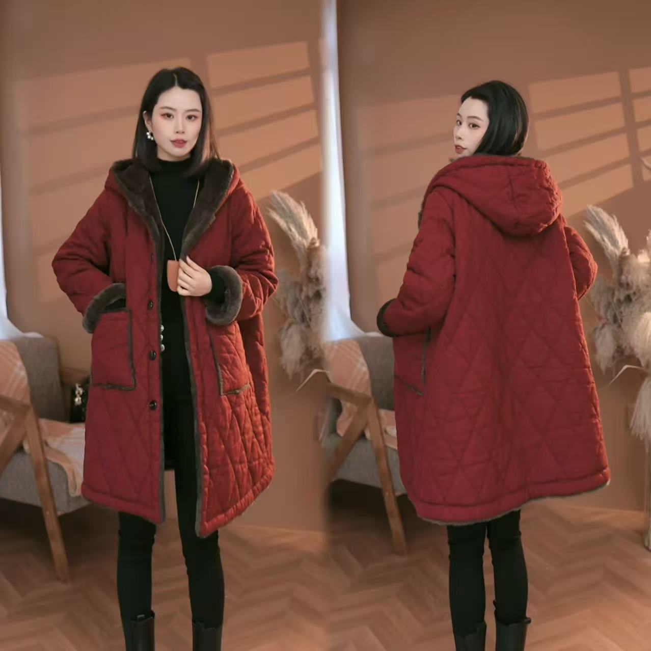 【加绒加棉加厚】1-加绒加厚加棉一件过冬棉衣棉服显瘦百搭时尚