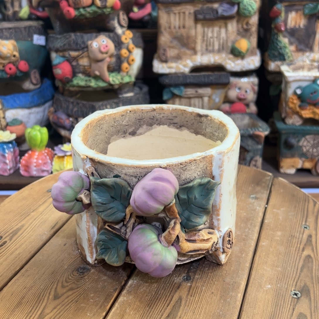 红陶嘻哈多肉花盆