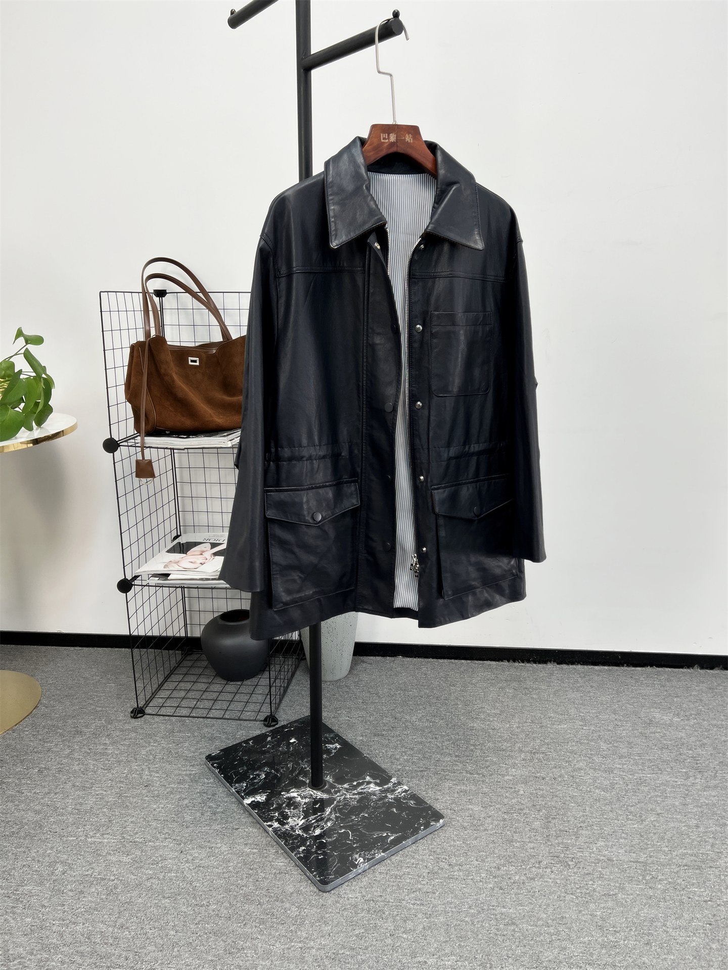 巴黎一站 LP早秋ZUI新隐藏款老钱巴恩风CHAO薄植鞣羊皮风衣外套