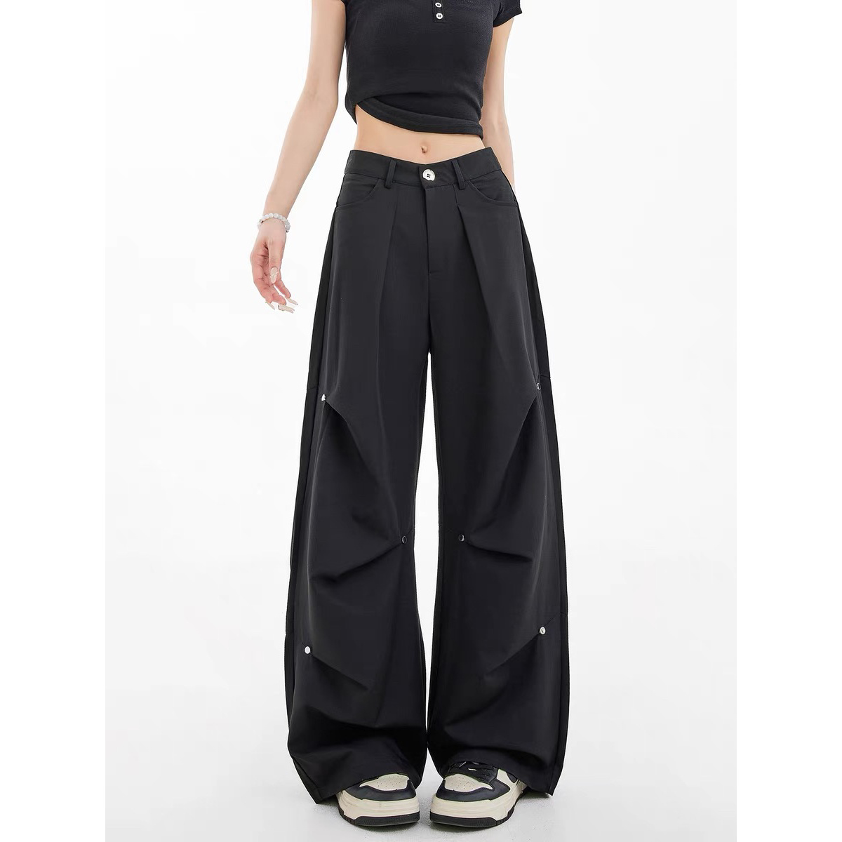 【小依专享】K1F27002秋季时尚宽松工装裤-7002阔腿裤