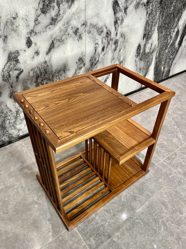 俄罗斯榆木北美黑胡桃色二人茶水柜