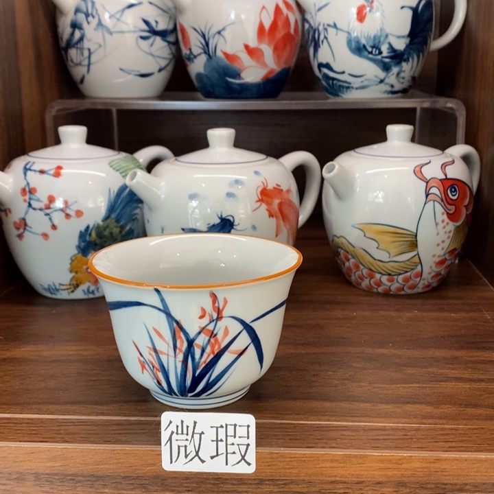 釉下老陶泥手工绘制