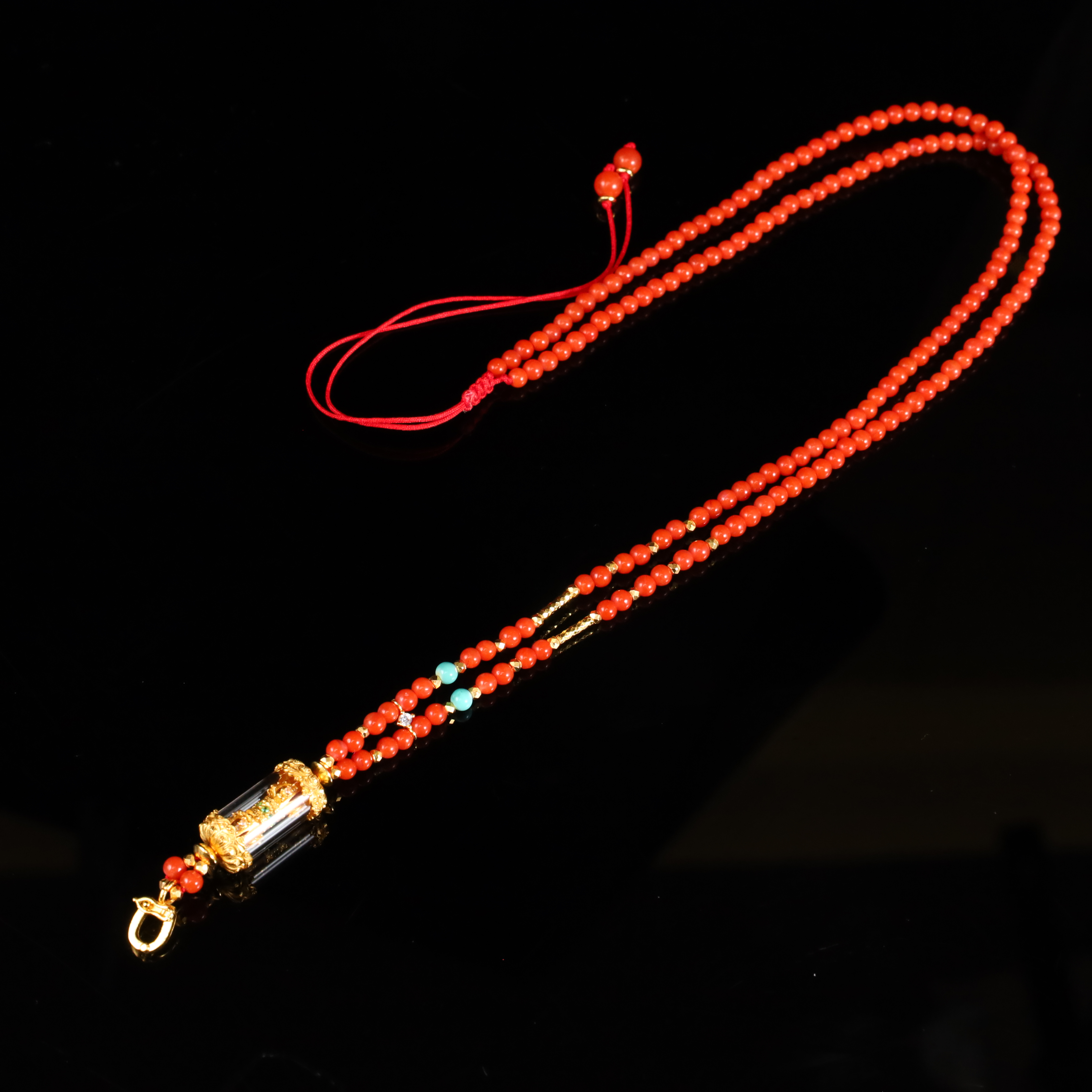 【金刚杵】 南红小米珠金刚杵项链 JY8383765