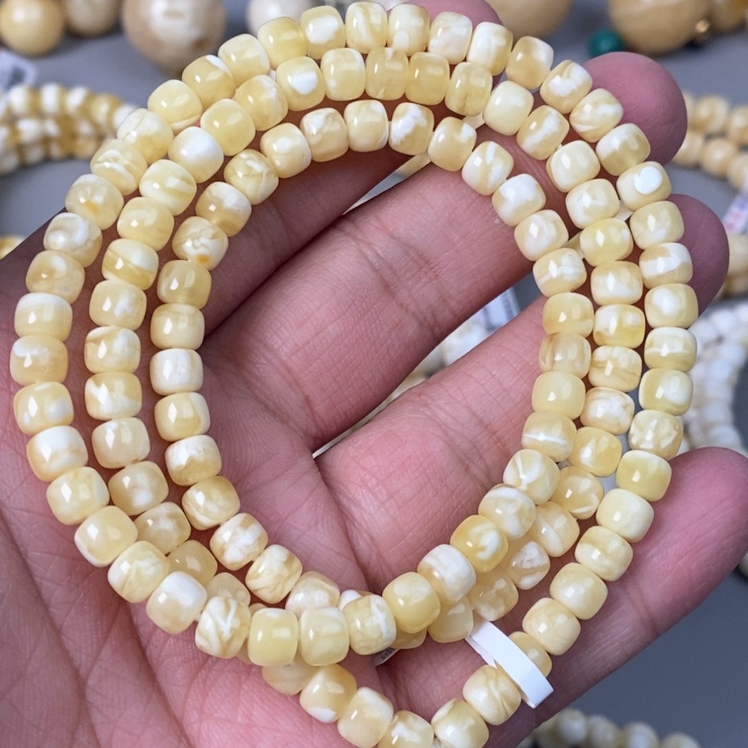 蜜蜡珠宝奇石未镶嵌 6.6mm19.6g