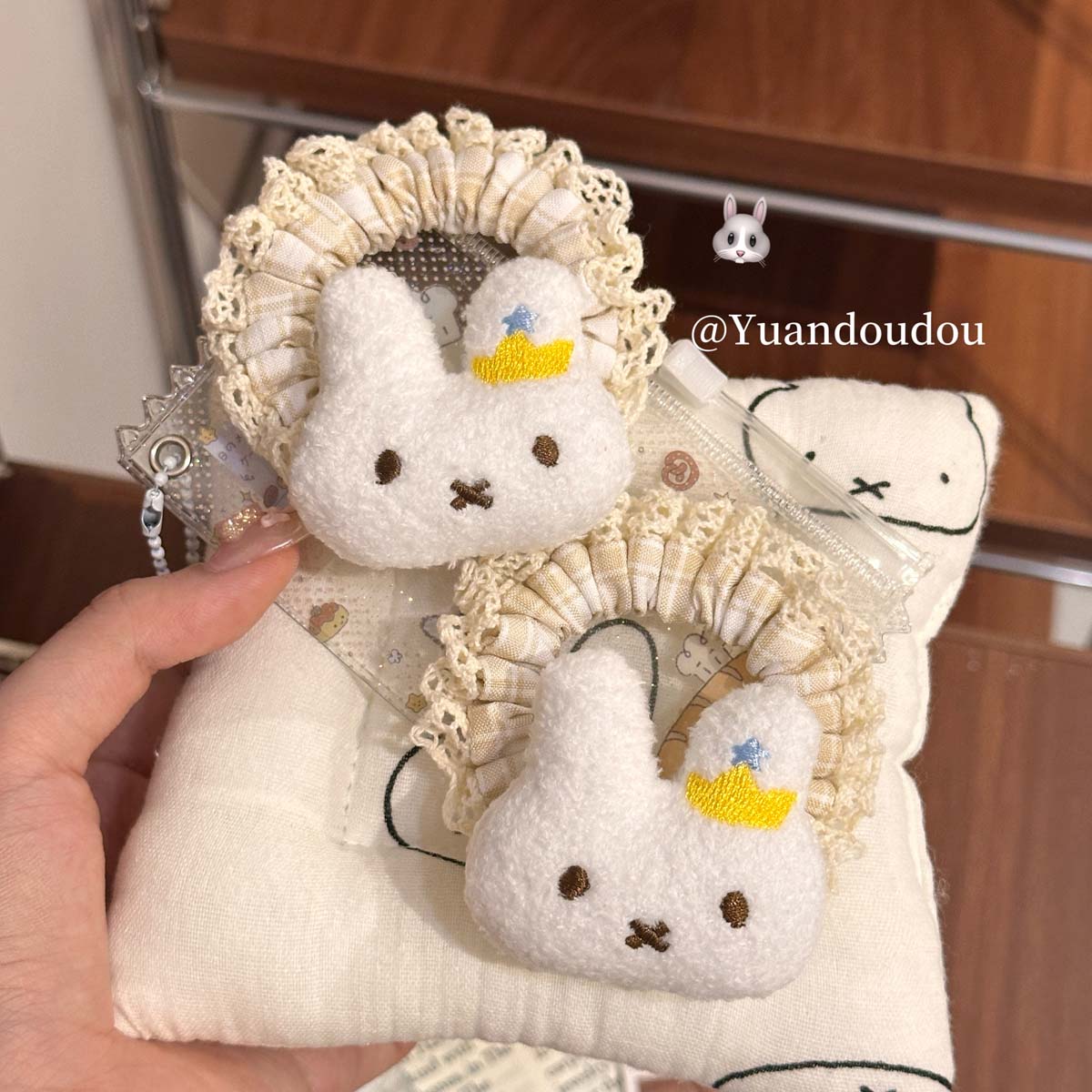 可爱奶萌米菲兔发圈甜妹百搭小肠圈甜美大肠圈少女ins发绳头绳