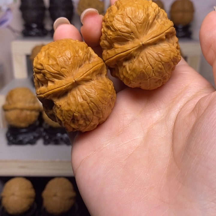 文玩核桃把件2Y—玄武金蟾43、44尺64克