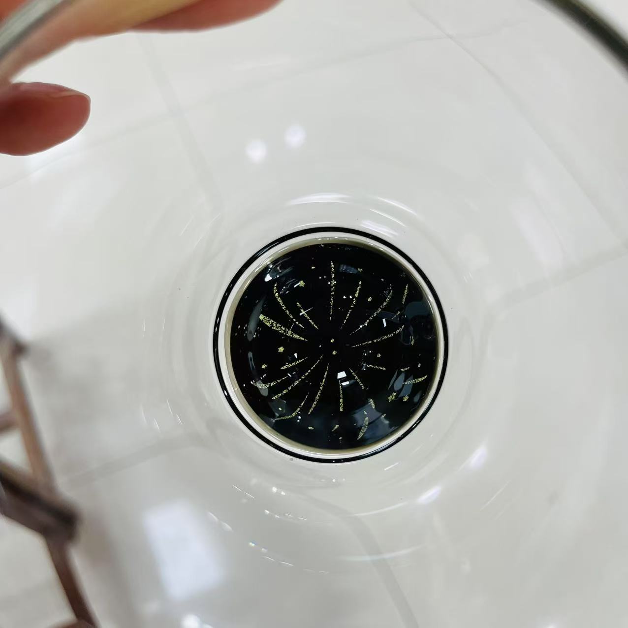 玉见·黑底烟花主人杯品茗杯单只