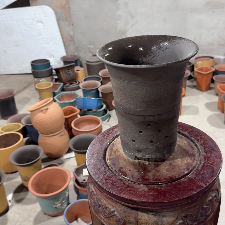 紫砂紫砂花盆口径