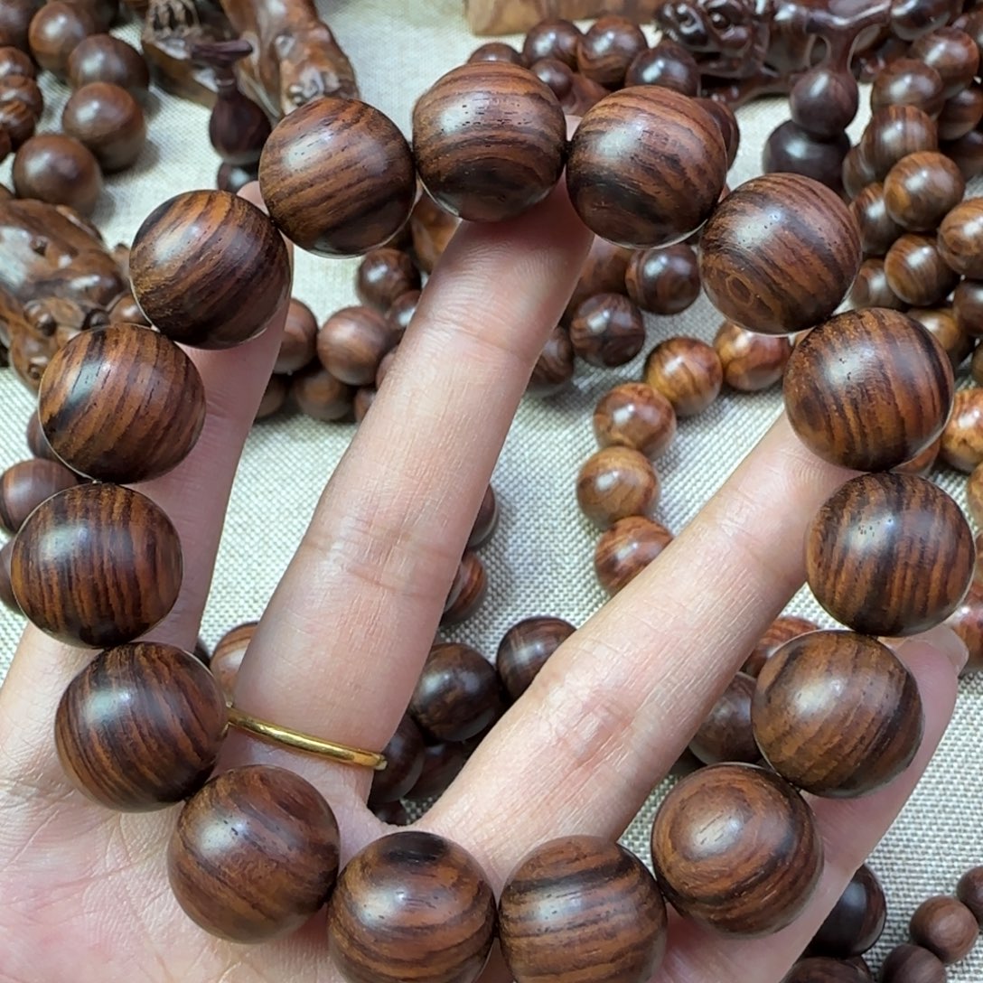 黄花梨/降香黄檀手串/手链老拆黑线天眼