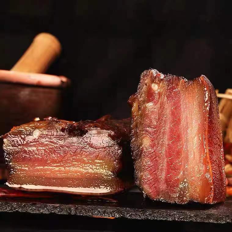正宗农家腊肉柏树柴火烟熏自制特产五花腊肉湖南腊肉三线五花