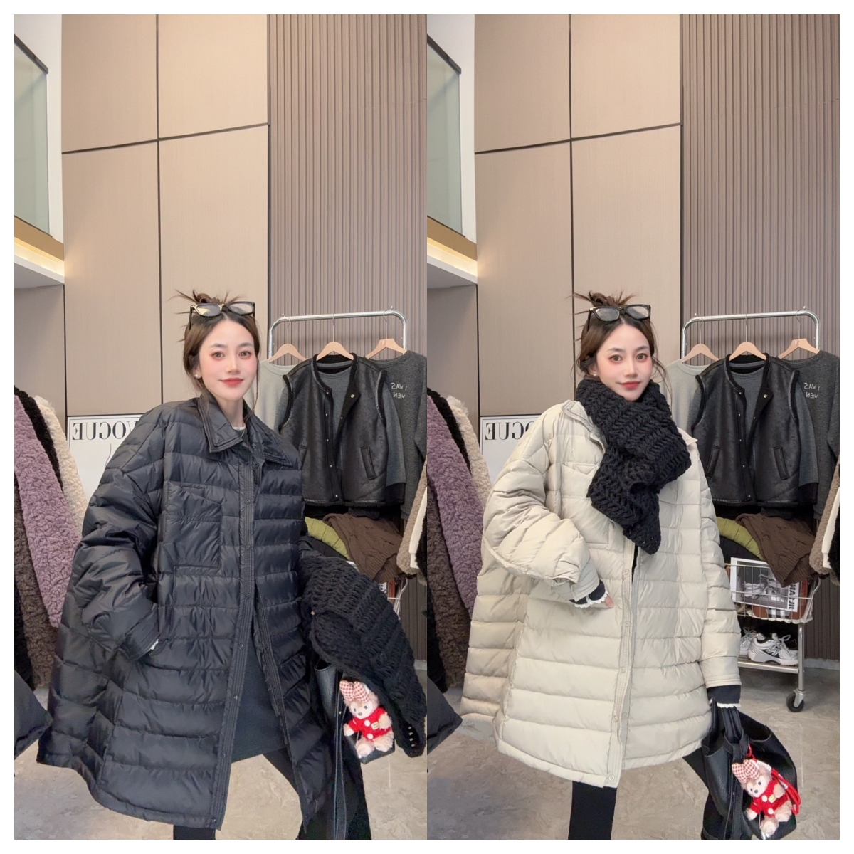 【拥抱温暖】2025冬季上新~纯色中长款宽松显瘦保暖羽绒服