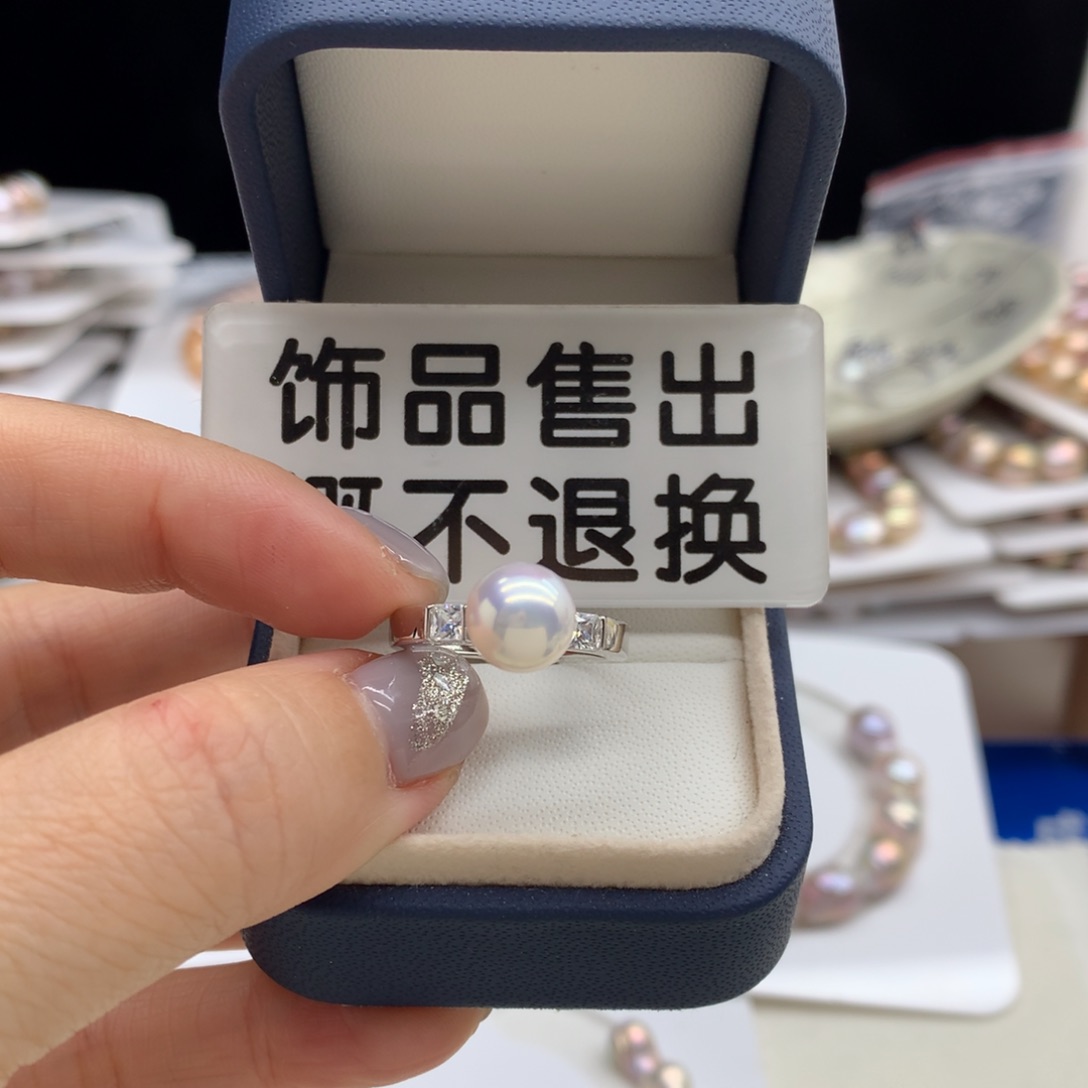 银S925镶嵌耳饰淡水珍珠