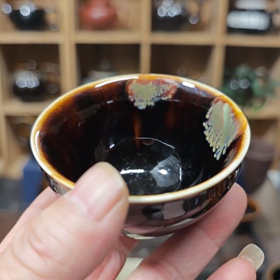 阿***茶天然老黑釉斗笠盏盏