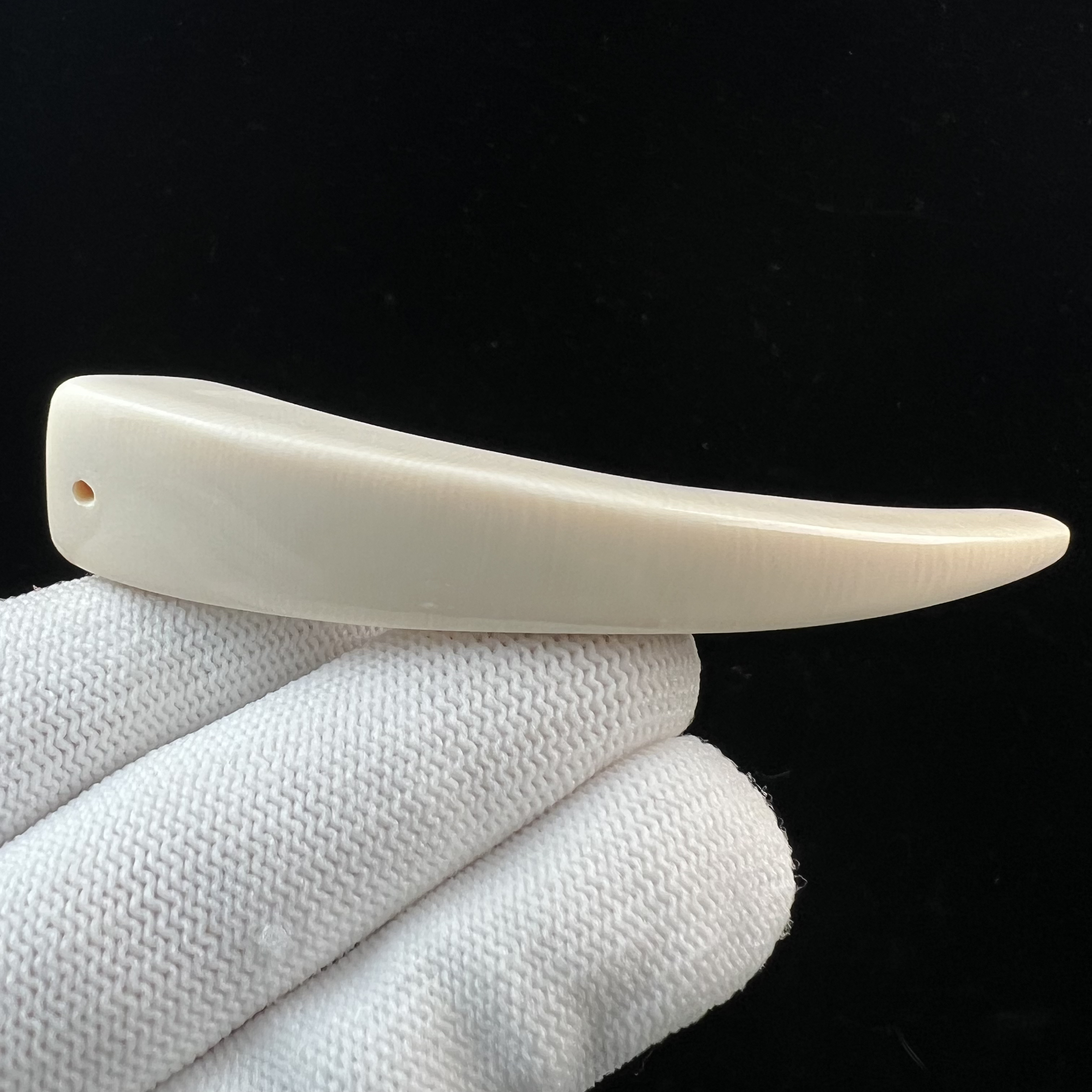 D3077天然猛犸牙 牙尖 82.4mm支持鉴定 假一罚四