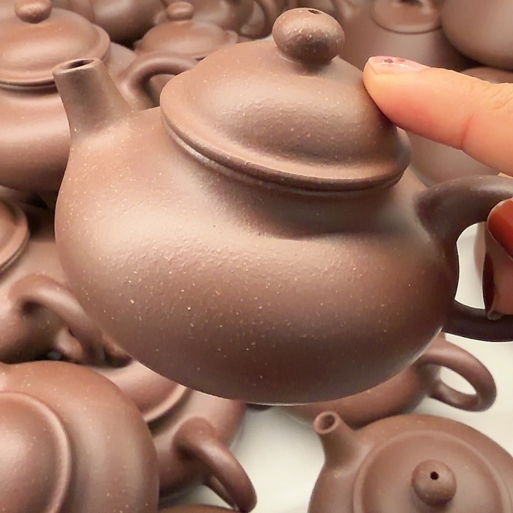 紫砂茶壶宜兴原矿千禧紫泥150