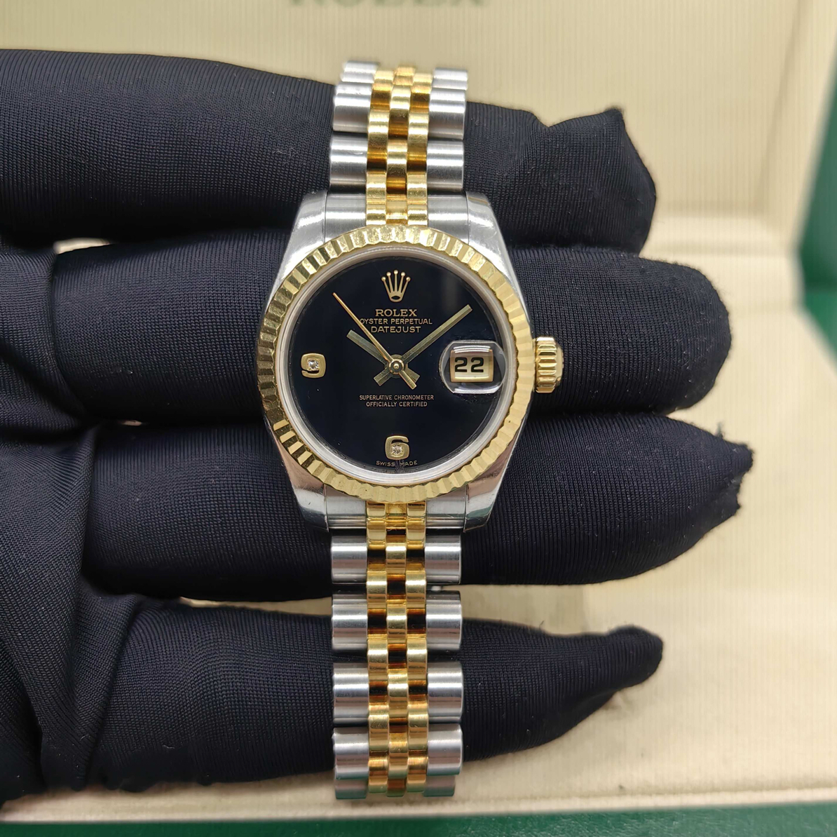 95新 Rolex/劳力士 稀有无字天书179173隐藏款26mm精钢/18K黄金