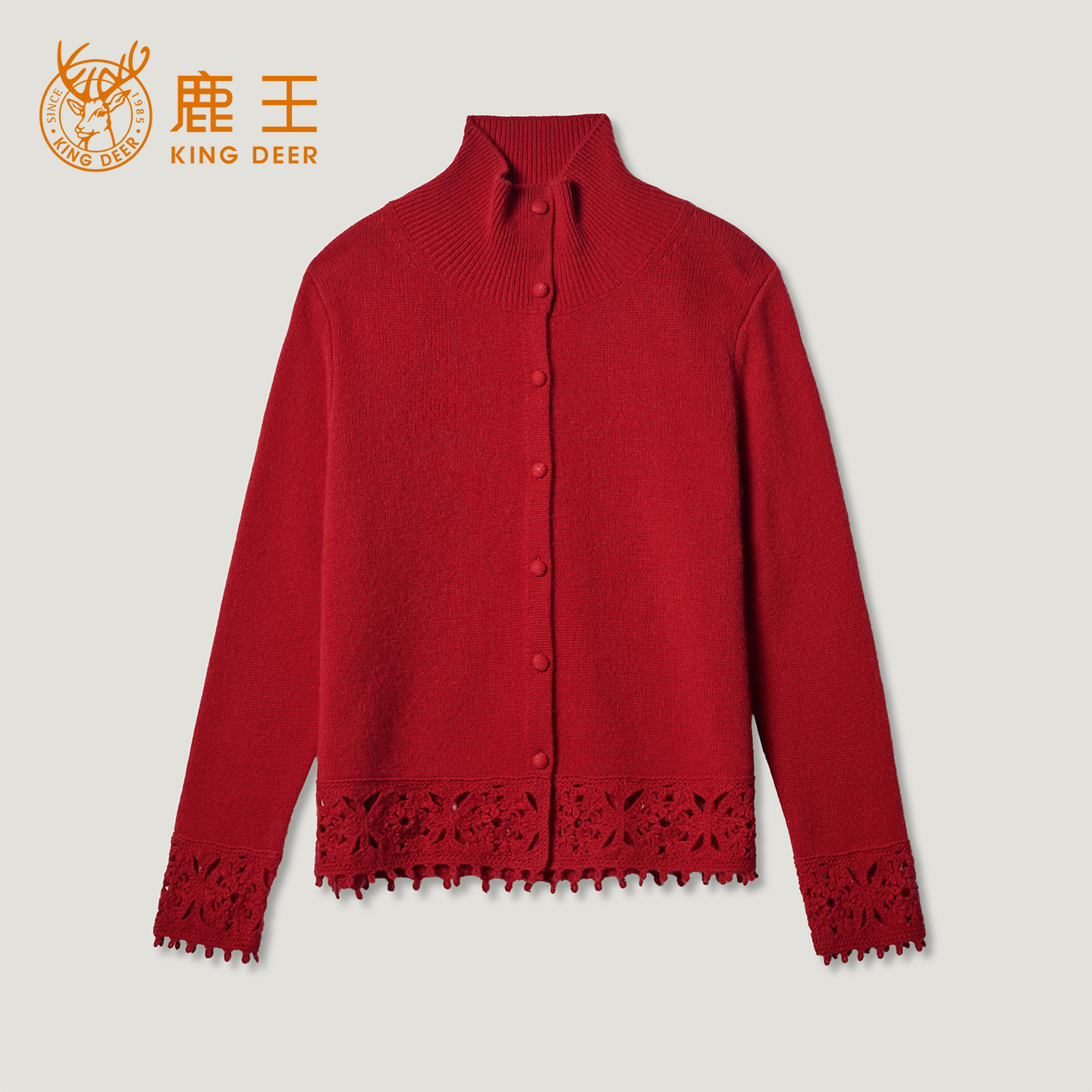 King Deer/鹿王秋冬新款女式长袖针休闲织高领羊绒衫L805999