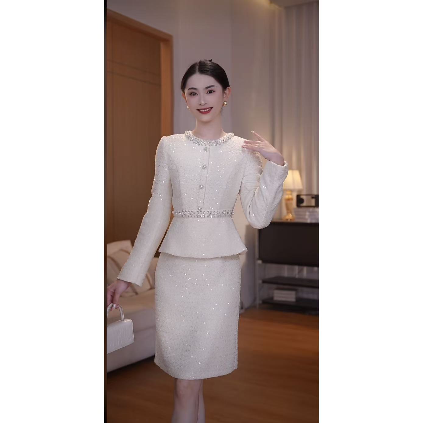 【少量现货】3113囯内设计师品牌女装气质收腰连衣裙
