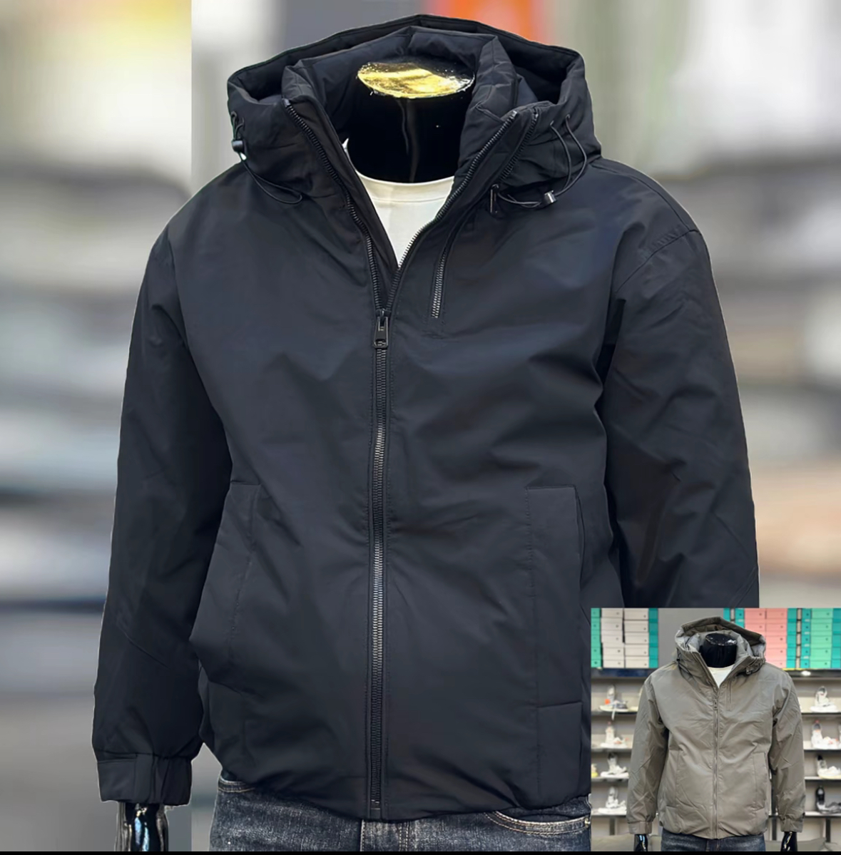 冬季新款羽绒服男士连帽工装防风保暖外套时尚休闲百搭厚款上衣男