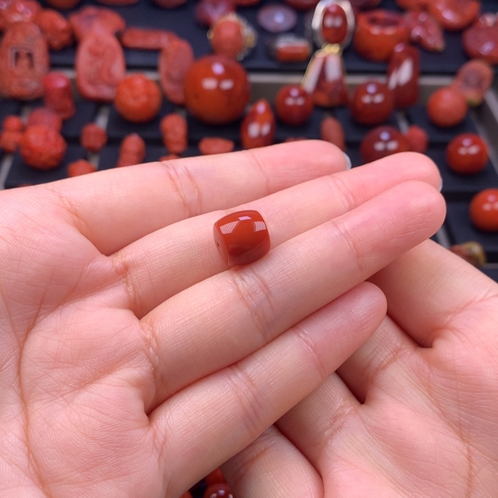 南红玛瑙未镶嵌直切单珠10.6×9.7