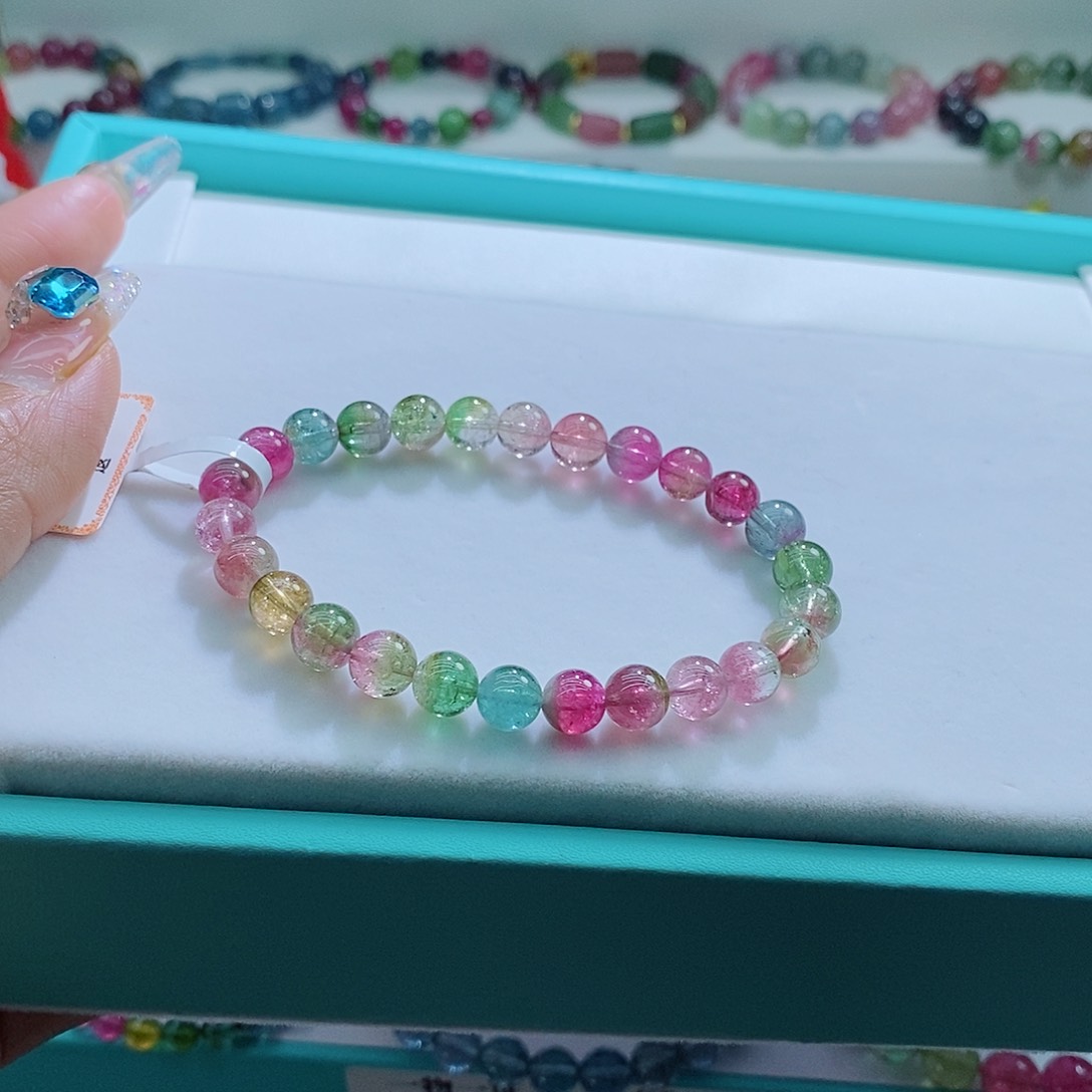 碧玺手链未镶嵌7mm左右