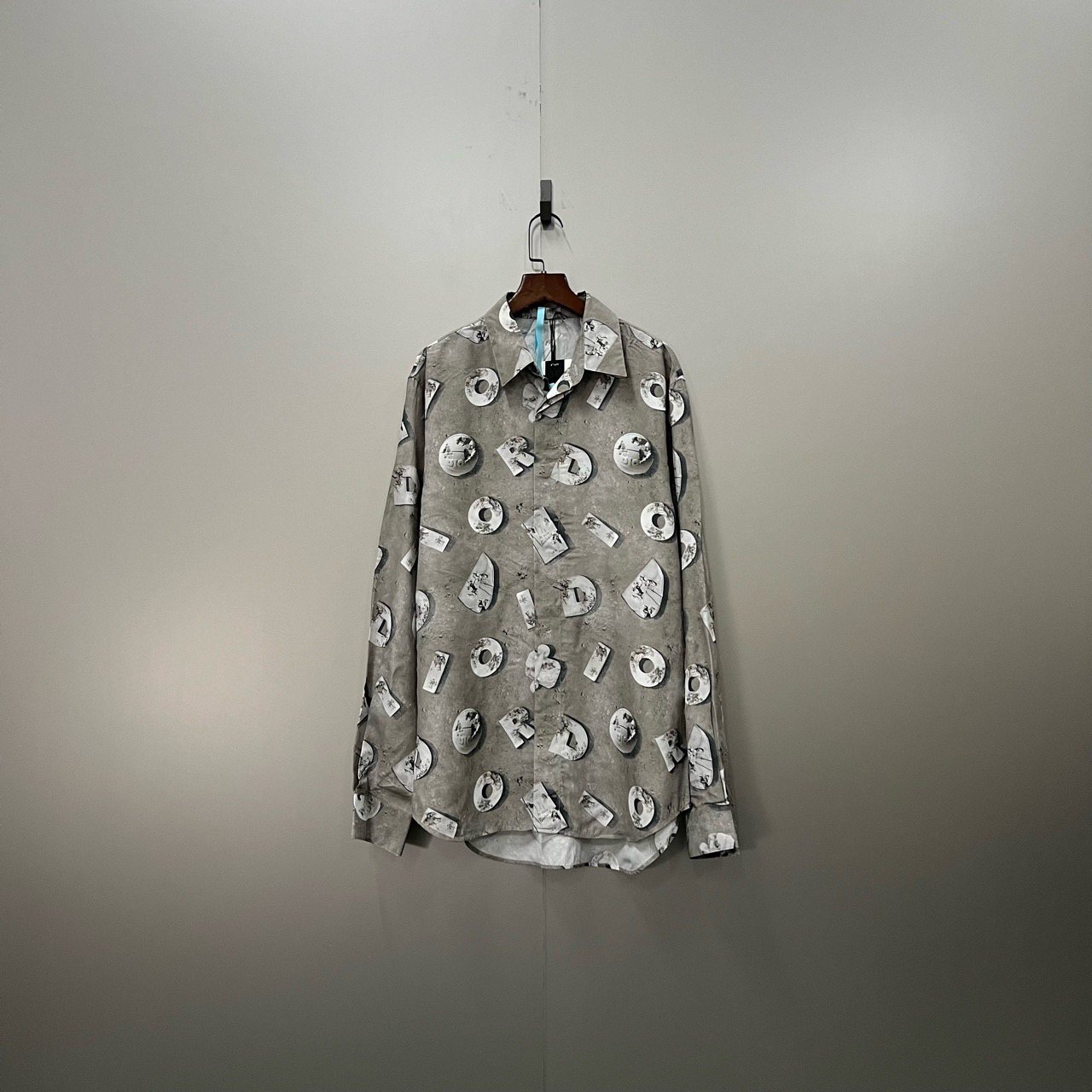 95新 DIOR/迪奥 （bb）满印字母CD长袖衬衫 39码/202608