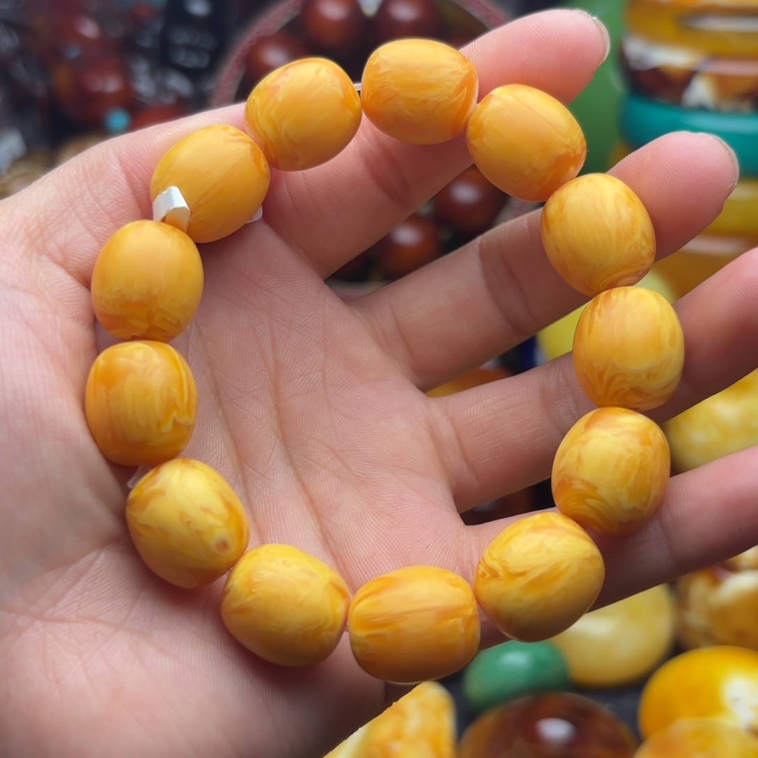 未镶嵌琥珀手链蜜蜡