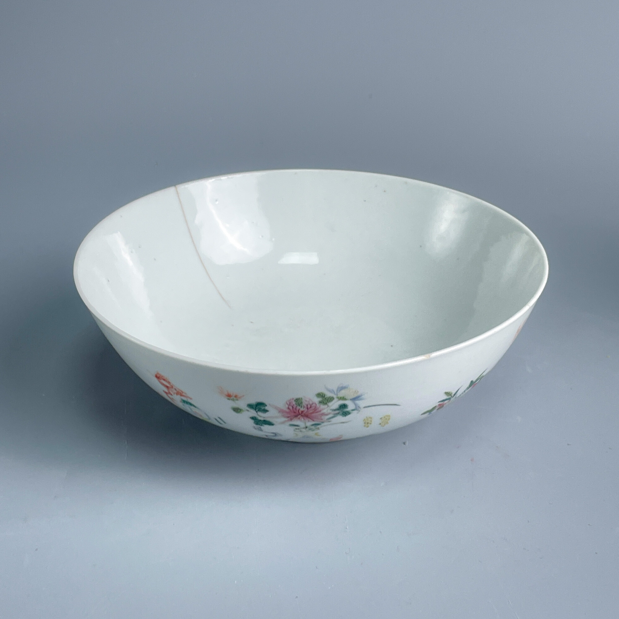 瓷器/古董清道光粉彩博古纹碗-M25BU002389古玩/收藏/文物/绣花张