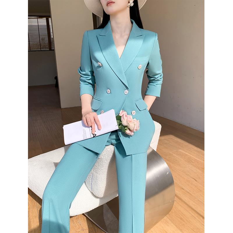高端西装套装女设计感小众高级感阔腿裤职业正装阔腿裤休闲西服