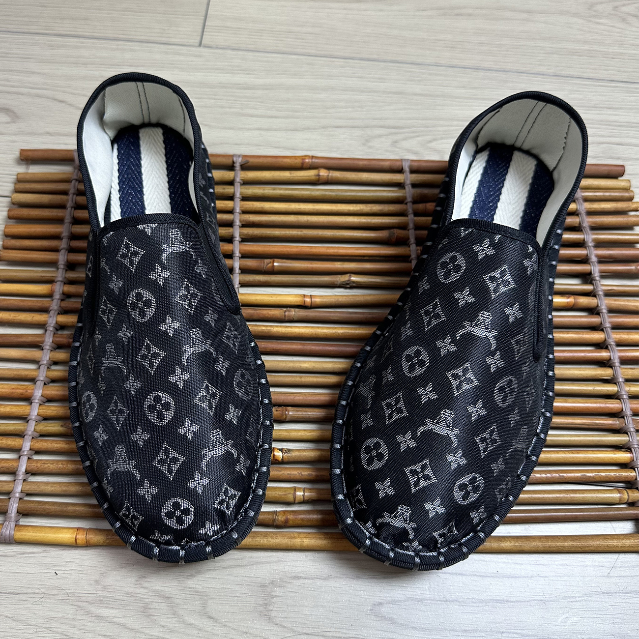 新款老北京布鞋男时尚印花帆布鞋千层布厚底防滑懒人鞋驾车鞋潮鞋