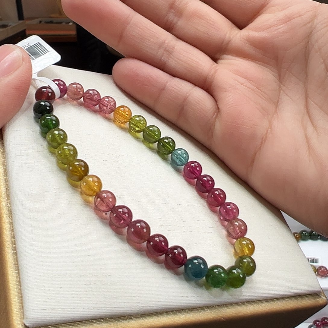 碧玺未镶嵌手串6mmmmm