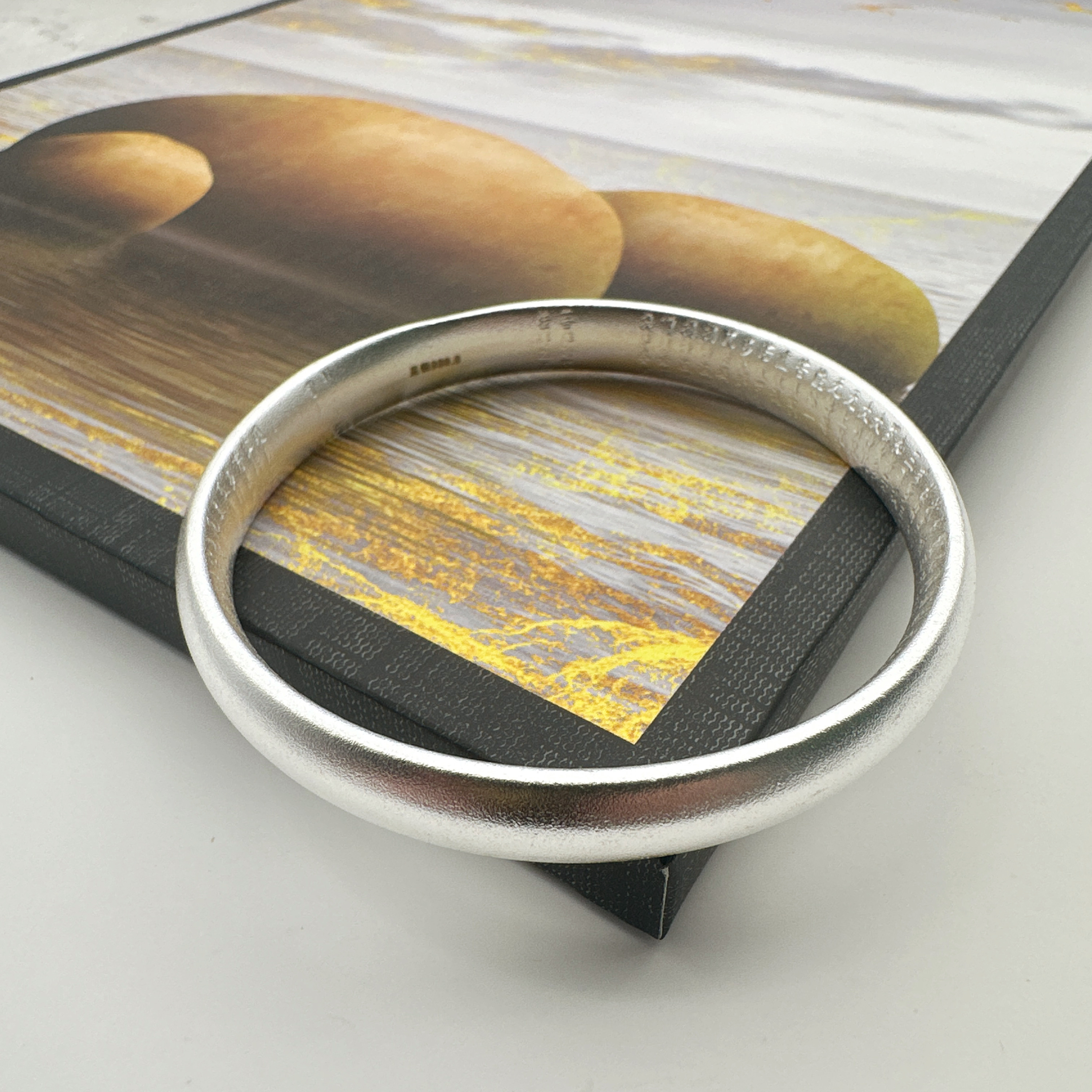 足银手镯 足银999.9手镯 2号闭口古法素圈实心精美素款银手镯