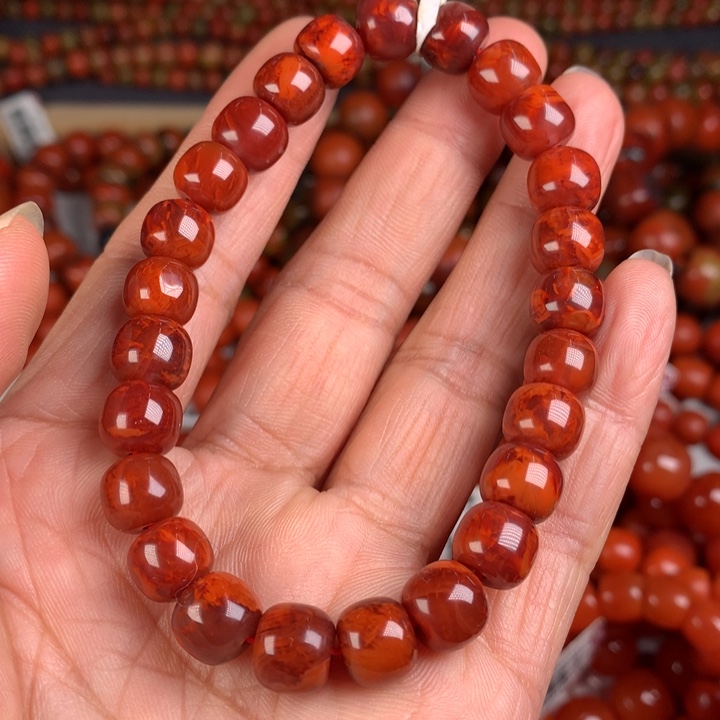 南红玛瑙手链未镶嵌