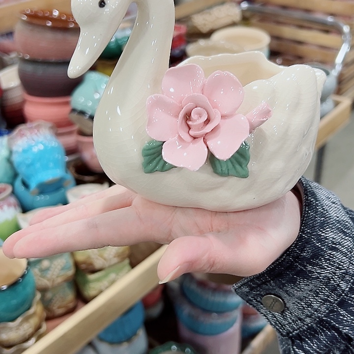 有孔.凑满10元发货多肉陶瓷花盆！