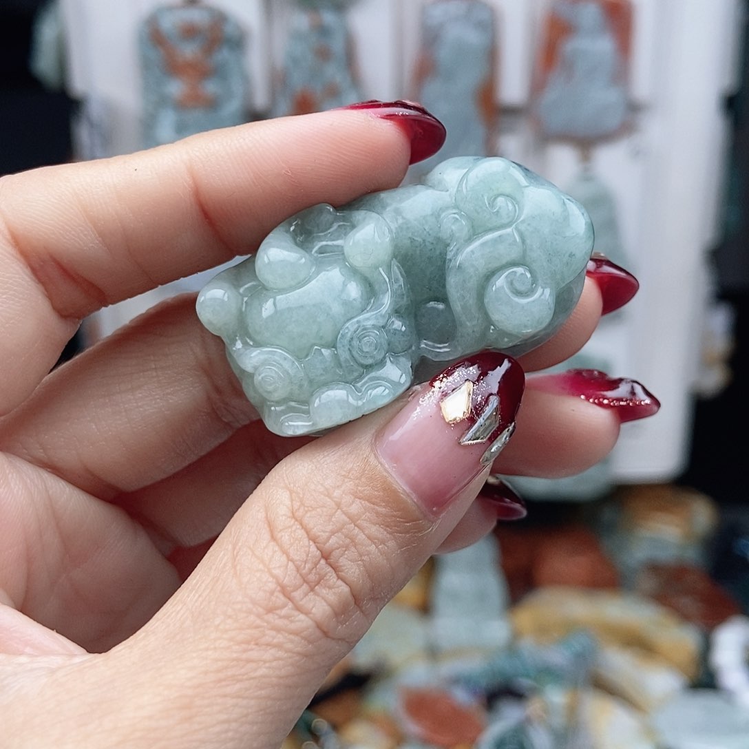 翡翠颈饰14K金镶嵌翡翠