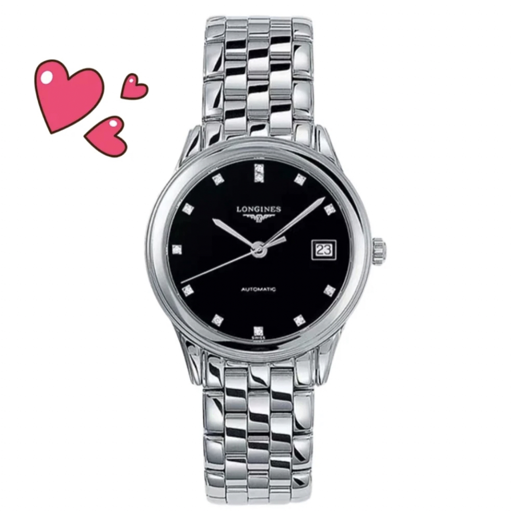 99新 Longines/浪琴 /军旗717黑钻款/表径36/自动机械