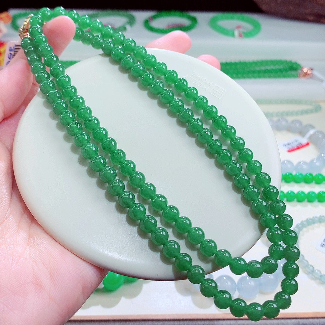 翡翠未镶嵌手链卡6+