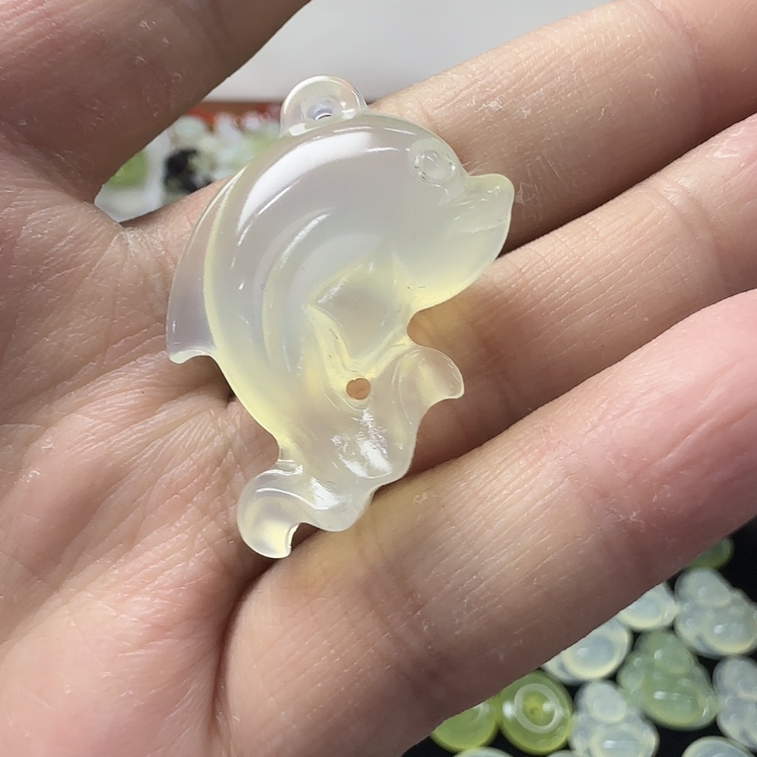 蛇纹石玉合金颈饰