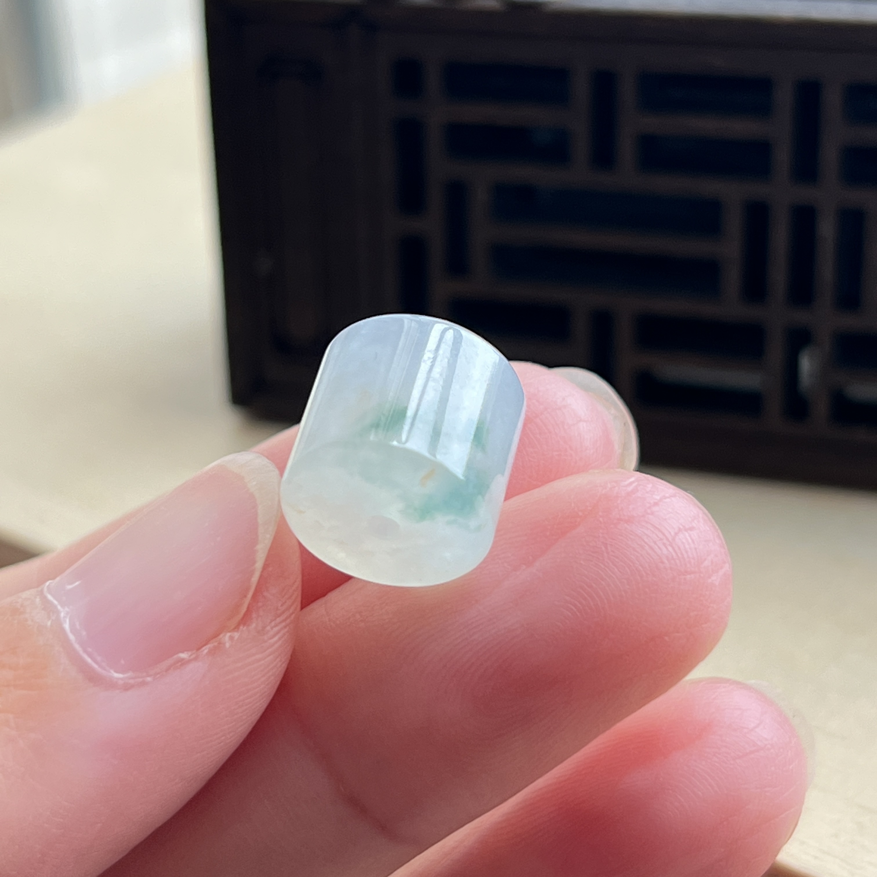 11.6×10.7冰飘花桶珠天然缅a翡翠路路通散珠手串珠子转运珠吊坠