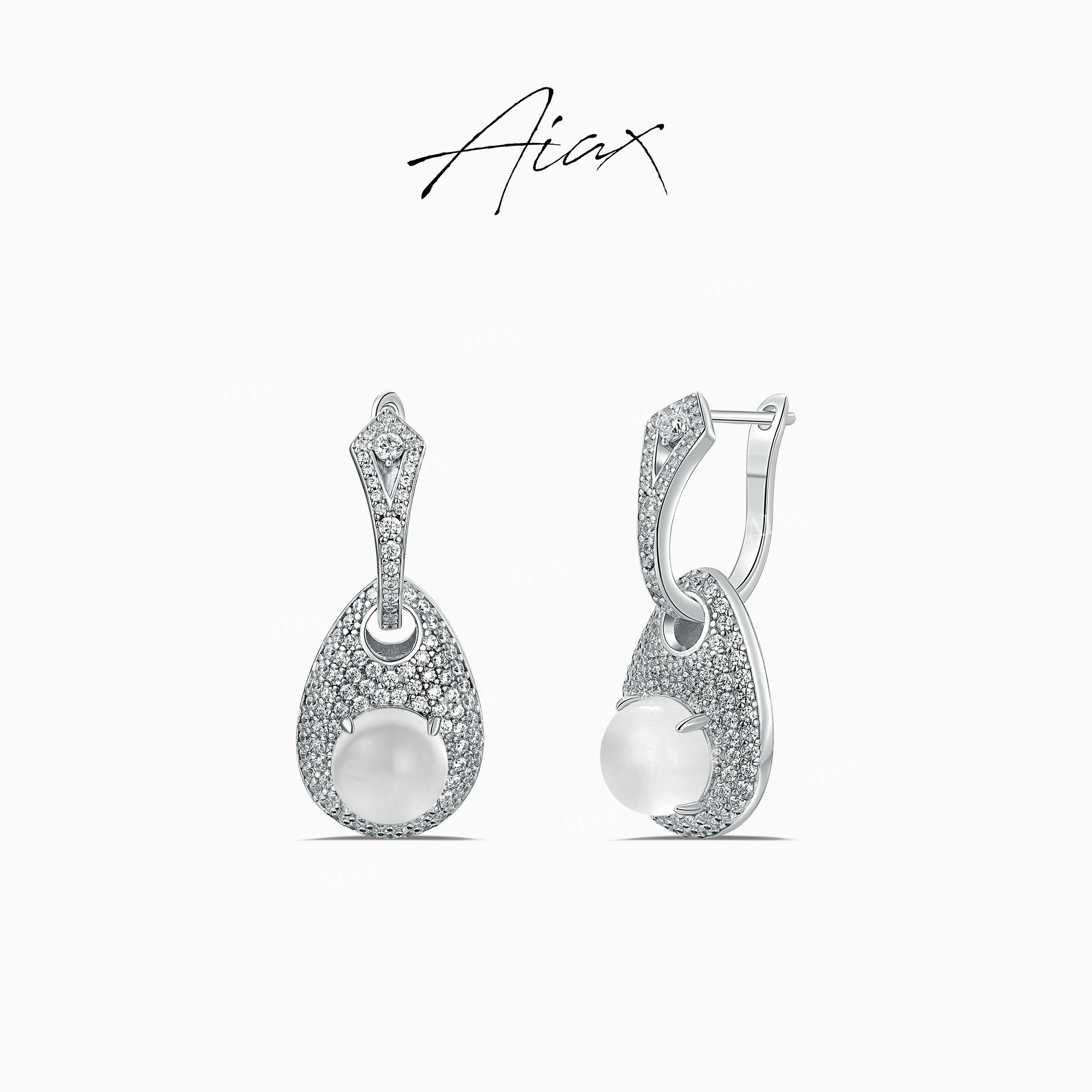AIAX 925银 镀K金 小众轻奢首饰新中式水滴耳环女TSL2003