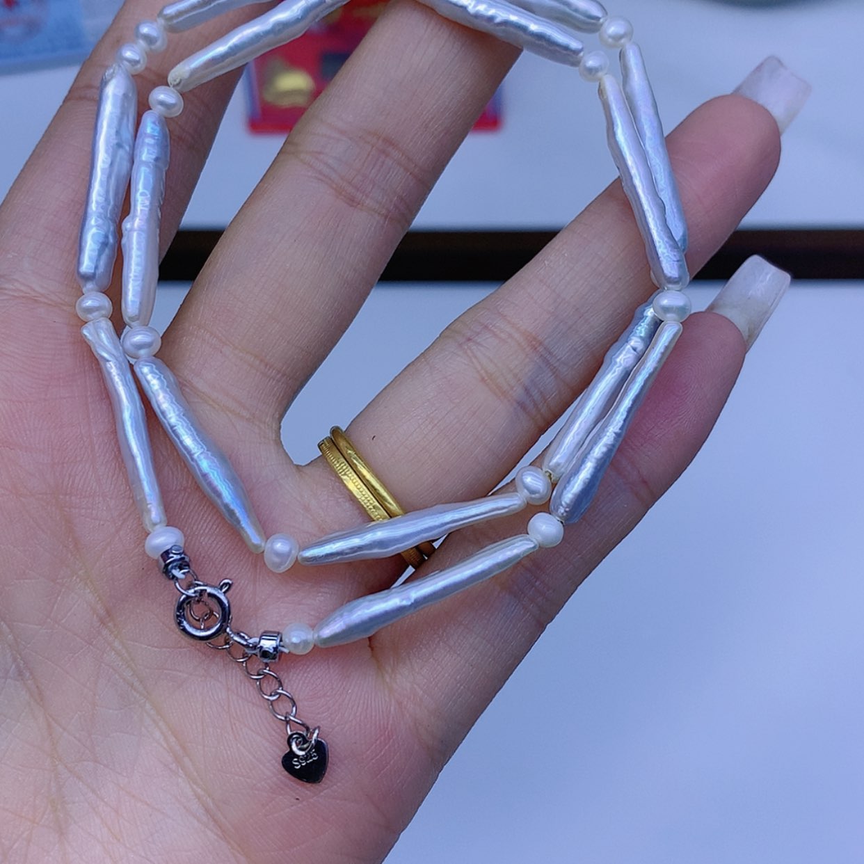 【闪购商品】淡水珍珠颈饰银S925镶嵌